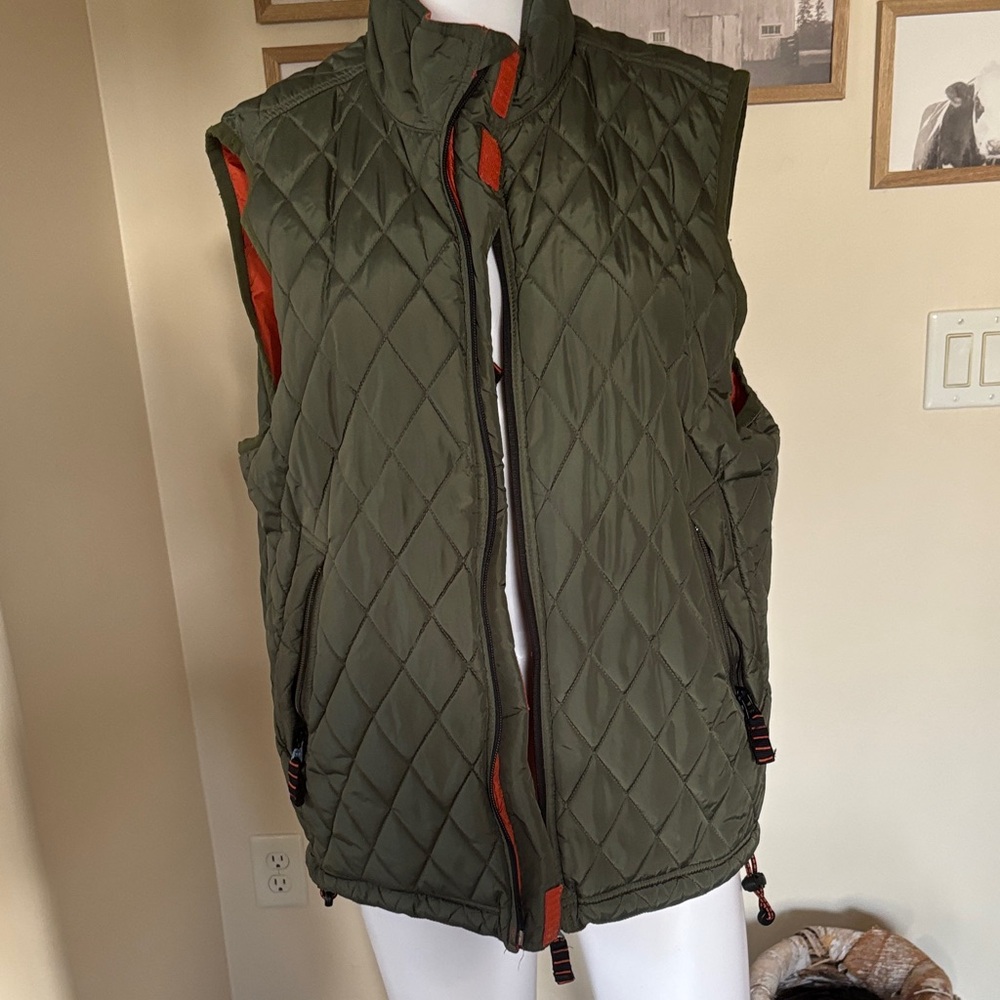 GAP Olive Green Reversible Quilted Vest